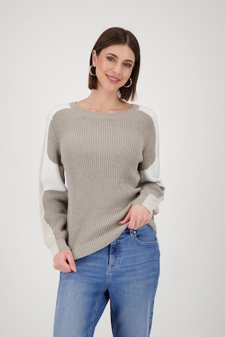 Pullover di monari in beige: frontale