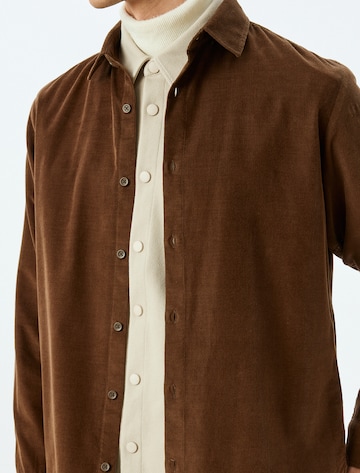Koton Regular fit Button Up Shirt in Brown