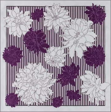 Foulard ' Dahlias & Stripes ' di Roeckl in rosso: frontale