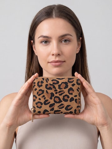 MILLYMILK® Wallet 'SAVANA SMALL' in Brown: front