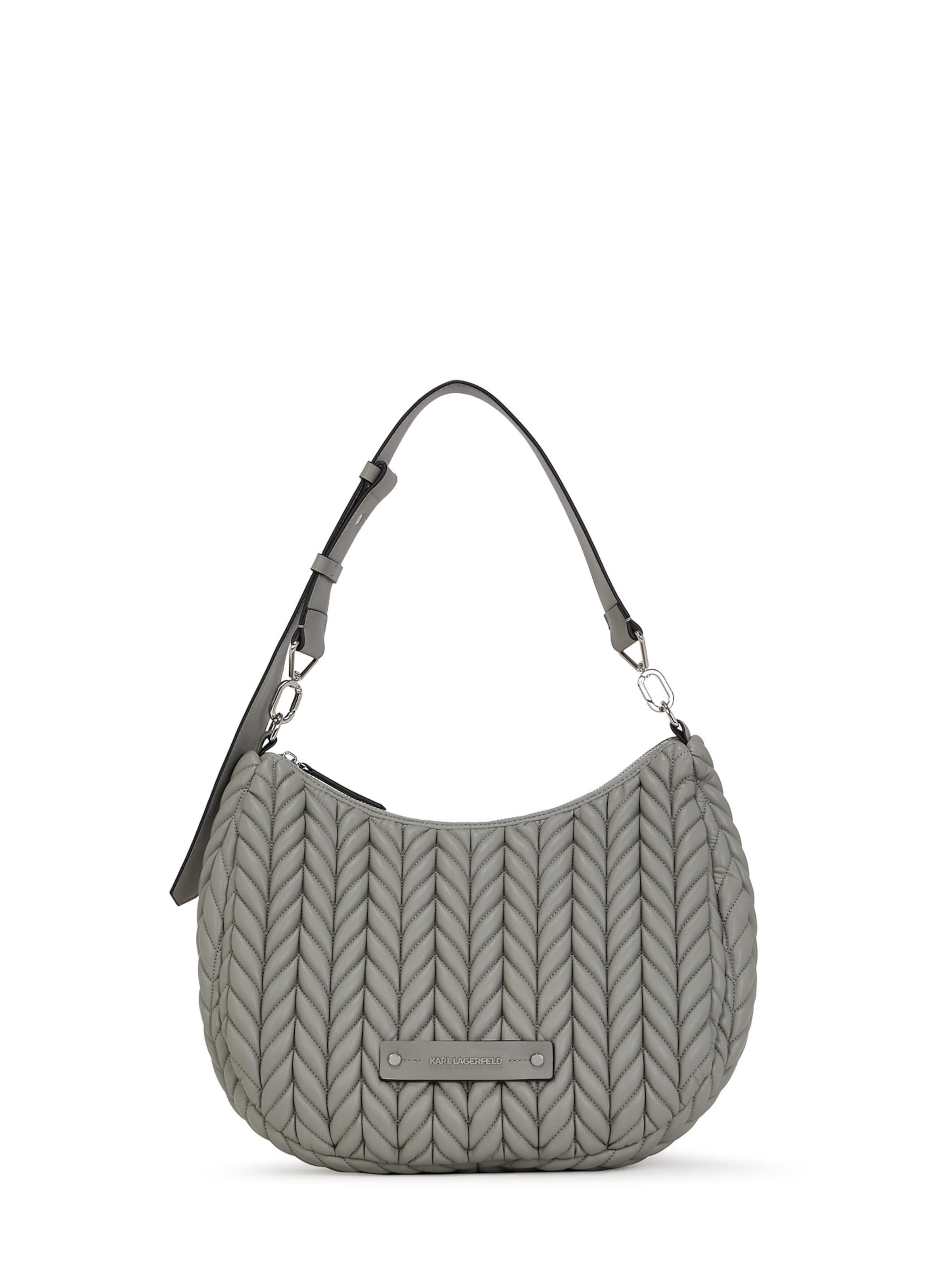 Karl Lagerfeld Kabelka na rameno - Sivá: predná strana