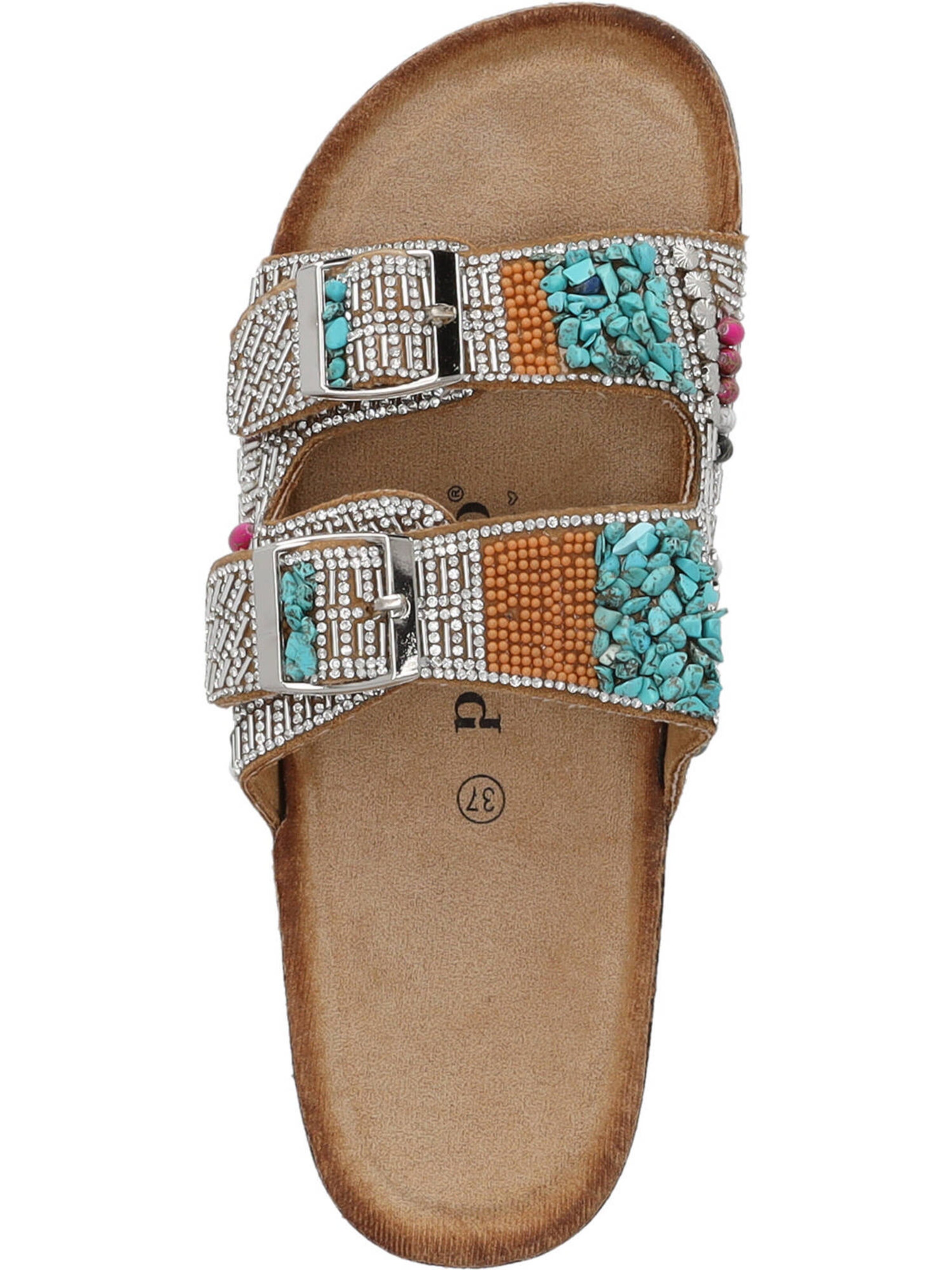 Palado by Sila Sahin Klapki 'Viha' w kolorze beżowy