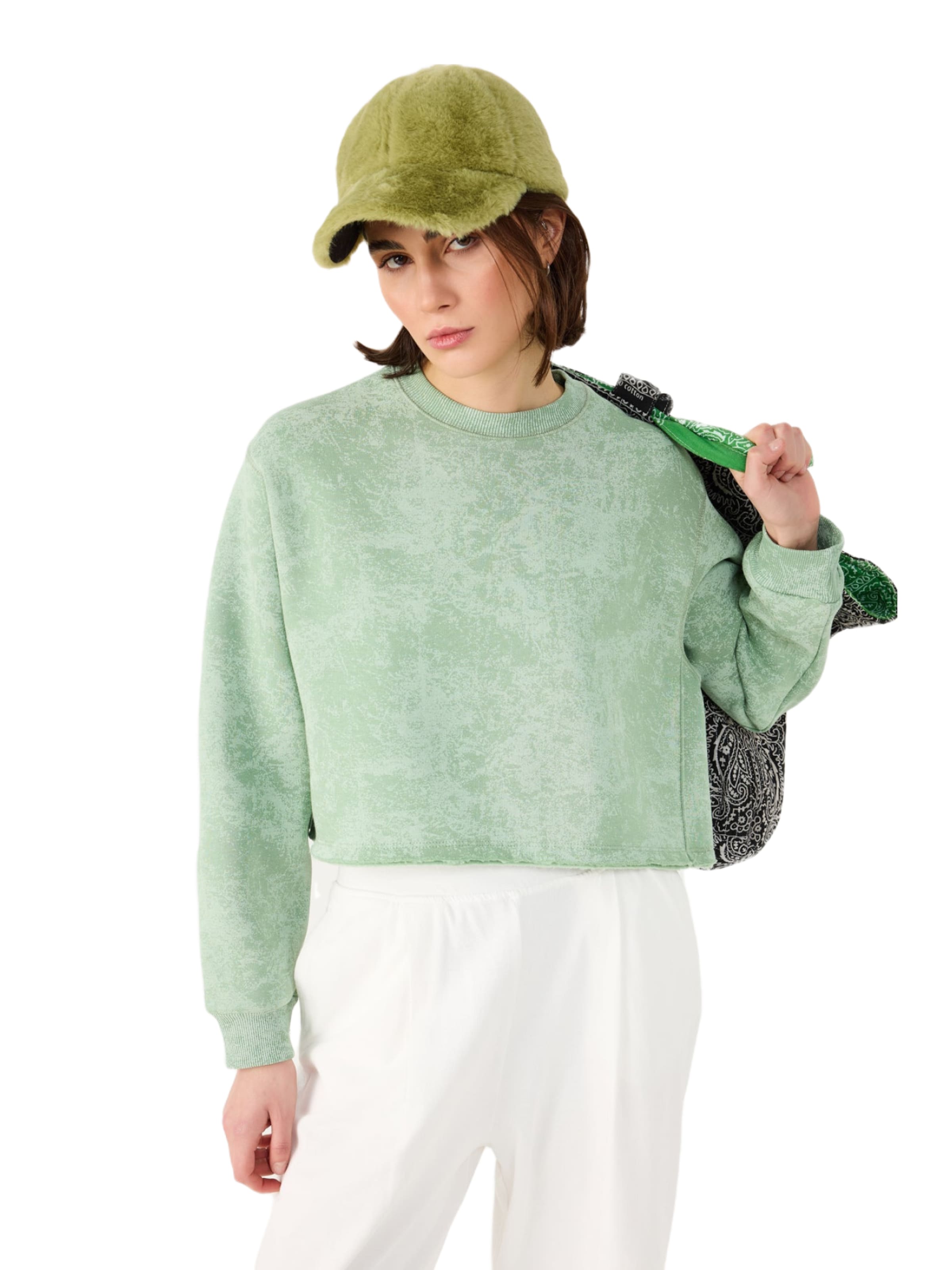 No Matter What Sweatshirt in Green: front