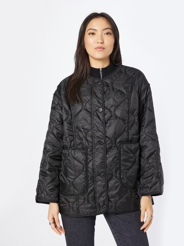 Warehouse Between-season jacket in Black: front