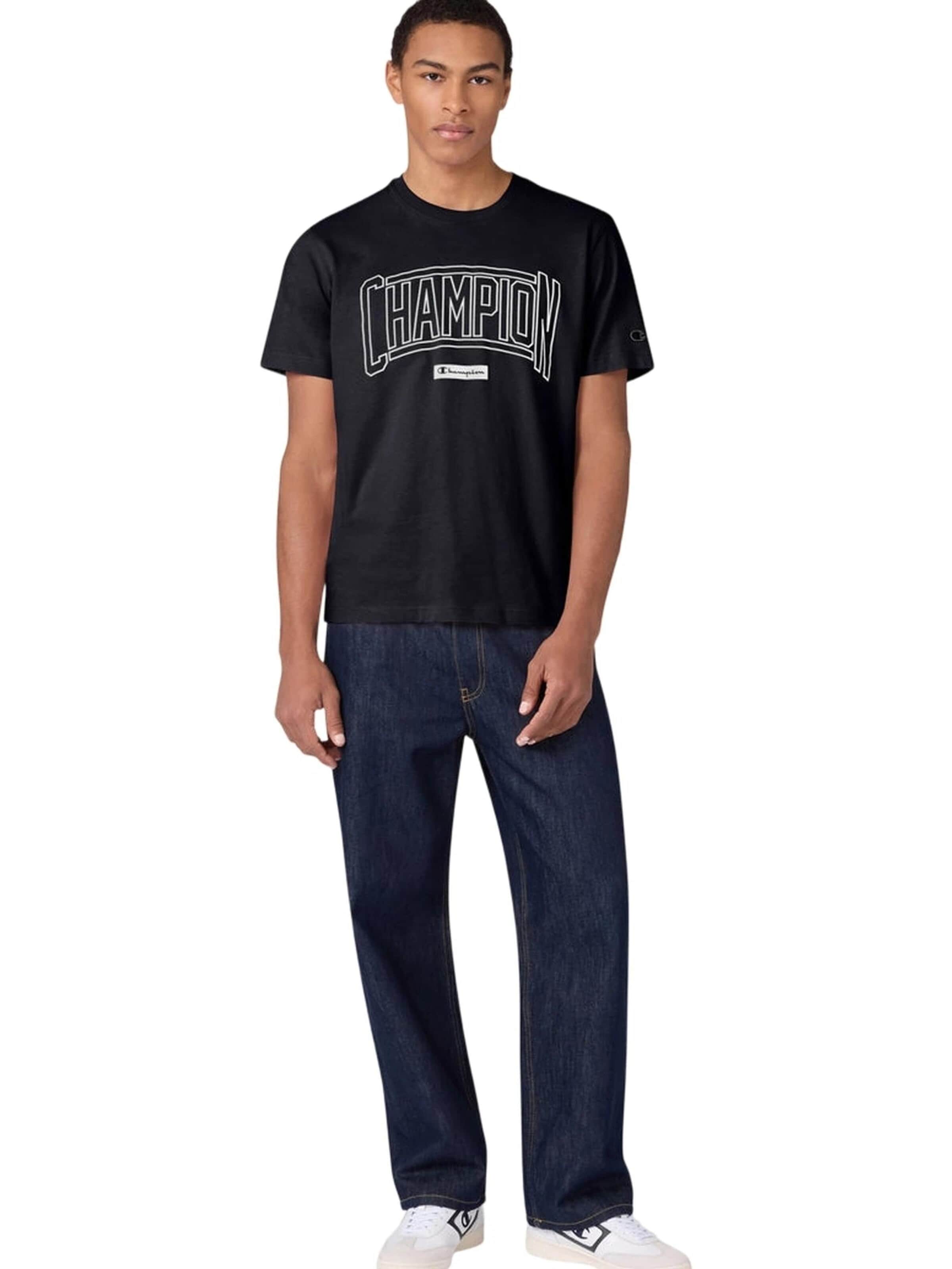 T-Shirt 'Camiseta champion negra puff print crewneck tee' Champion -DO NOT USE- en noir