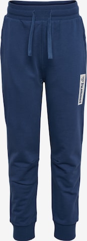 Hummel Tapered Sportbroek 'FLOW' in Blauw: voorkant