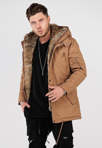 behype Winter Parka 'TYLER' in Brown: front