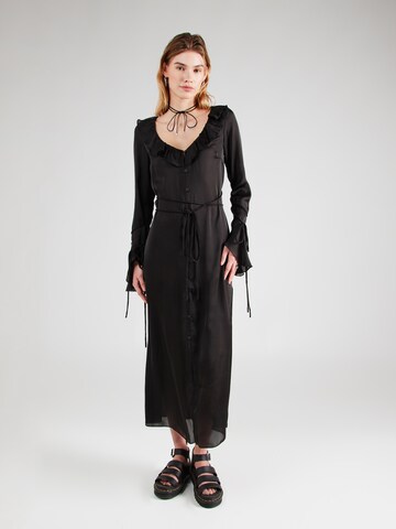 Robe-chemise 'VALLA' Résumé en noir : devant