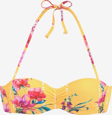 SUNSEEKER - Top de bikini en amarillo: frente