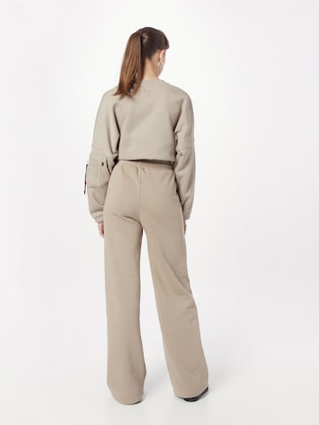 ALPHA INDUSTRIES Wide leg Broek in Beige