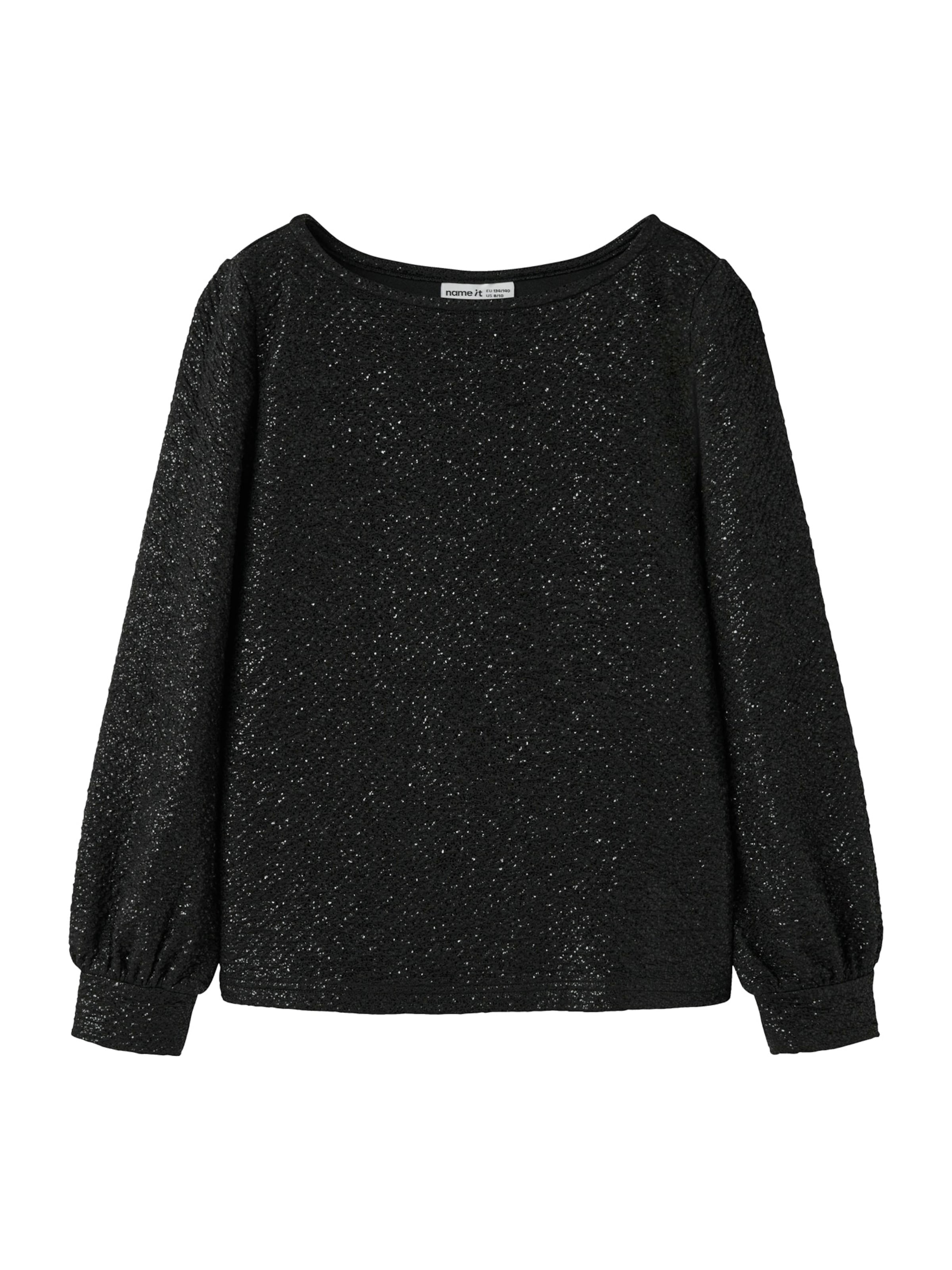 Maglietta 'NKFRISINE' di NAME IT in nero: frontale
