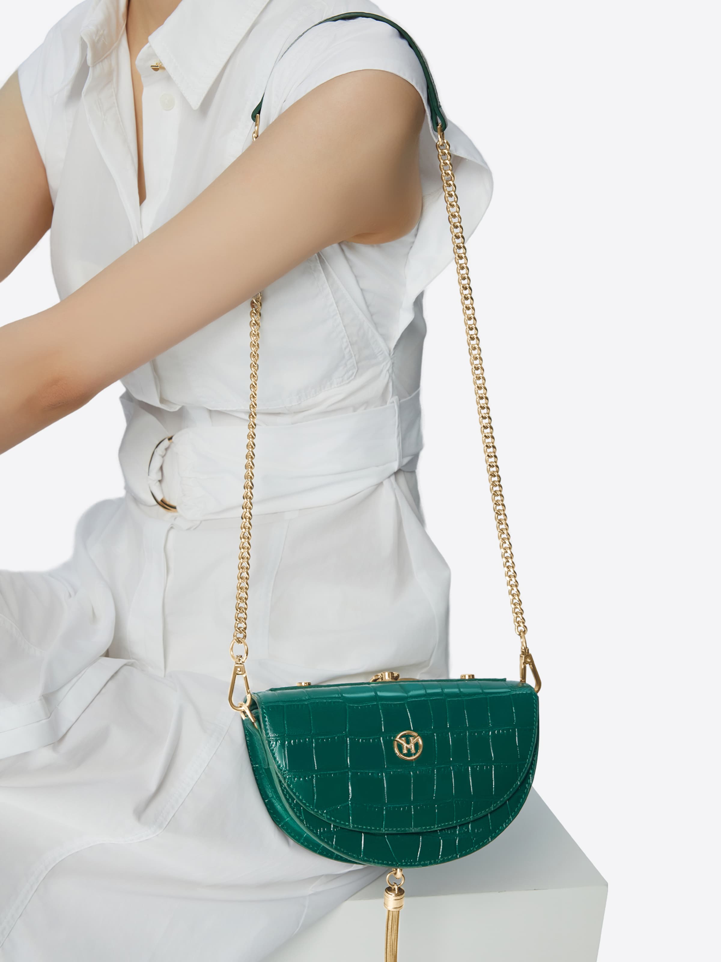 Borsa a mano di Victoria Hyde in verde: frontale