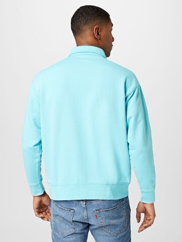 Levi's Skateboarding Sweatshirt 'Skate New Quarter Zip' in Blauw