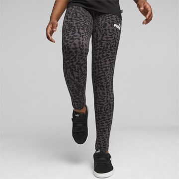 Skinny Pantalon de sport PUMA en gris : devant