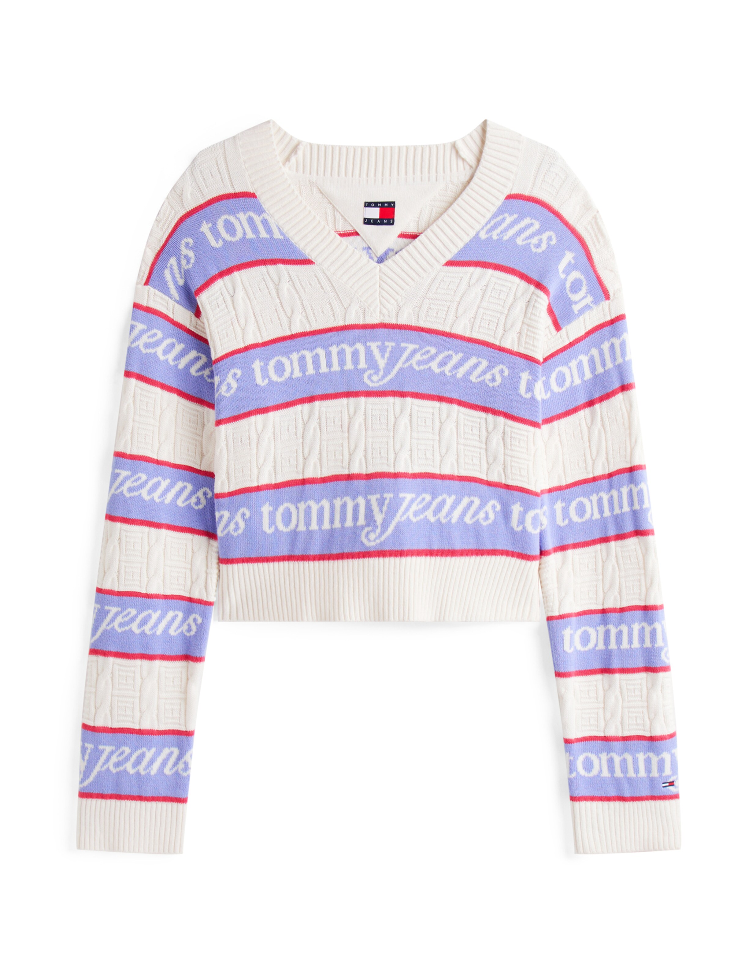Pull-over Tommy Jeans en blanc : devant
