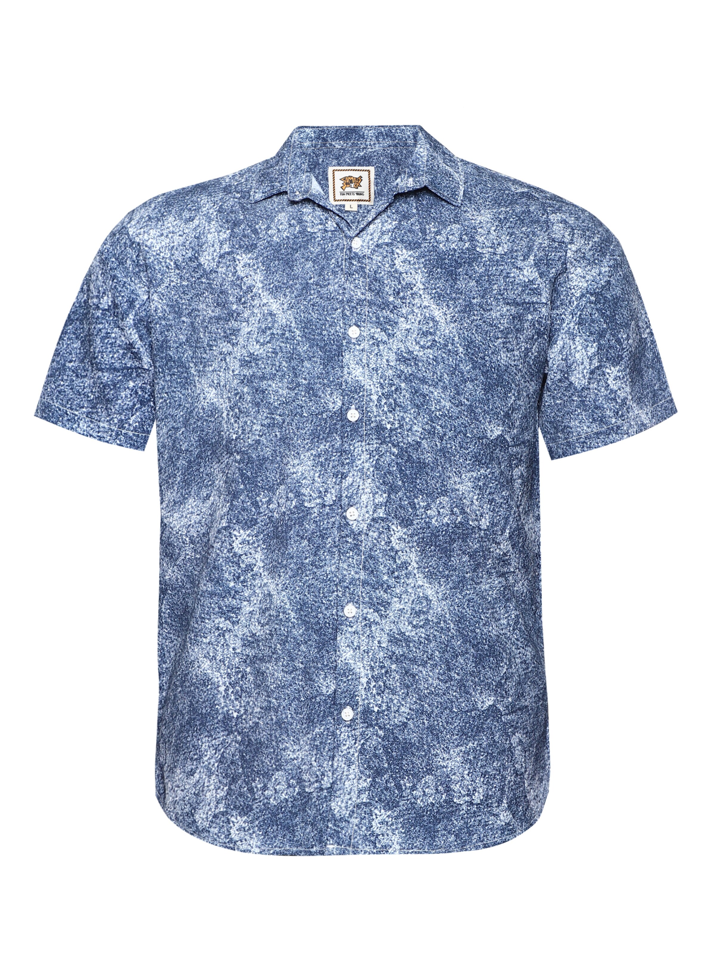 Campus Sutra Regular fit Button Up Shirt 'Tessie' in Blue: front