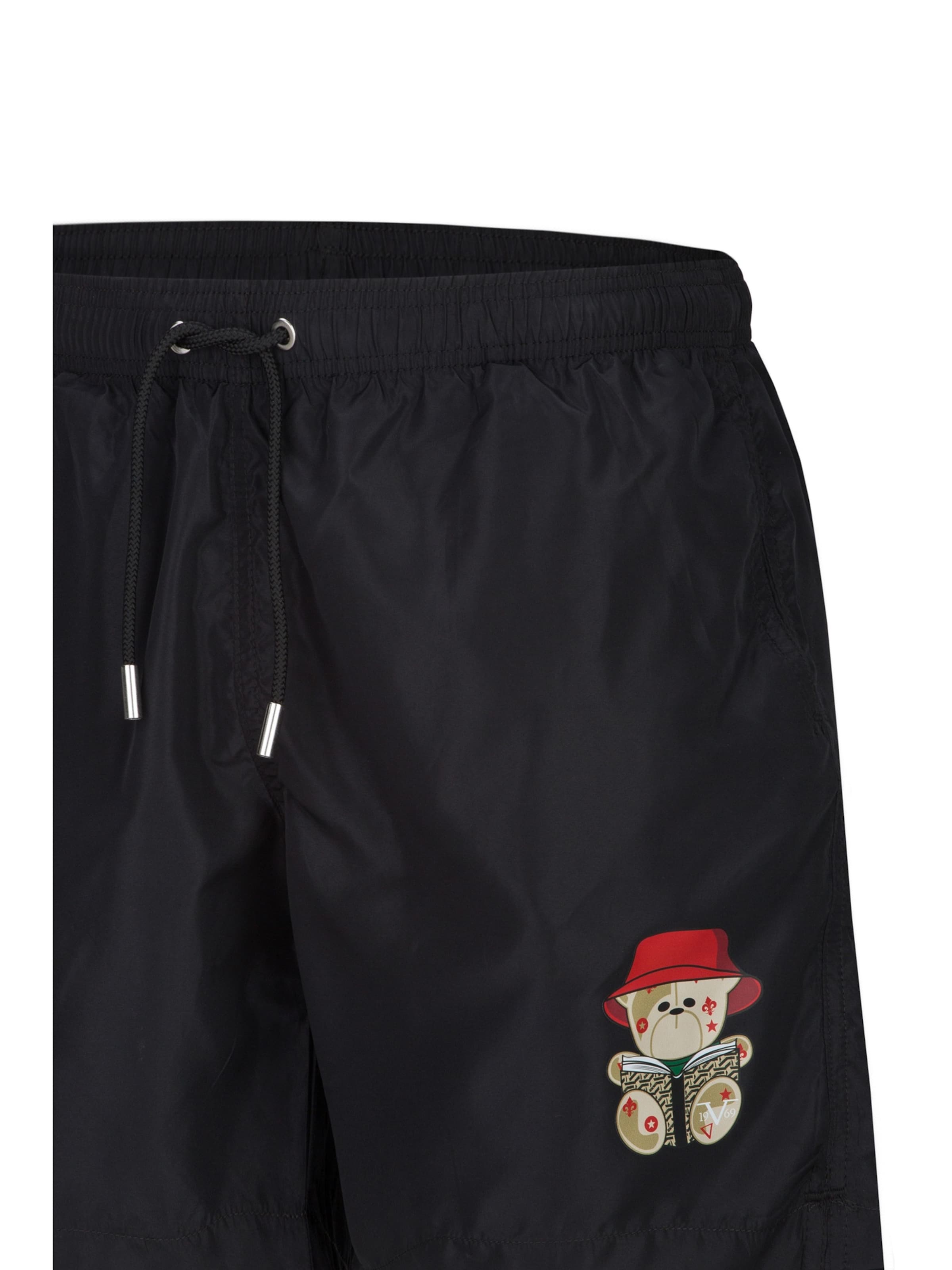 19V69 ITALIA Badeshorts 'Siro Bucket' in Schwarz