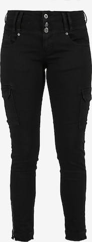 Miracle of Denim Slim fit Cargo Pants in Black: front