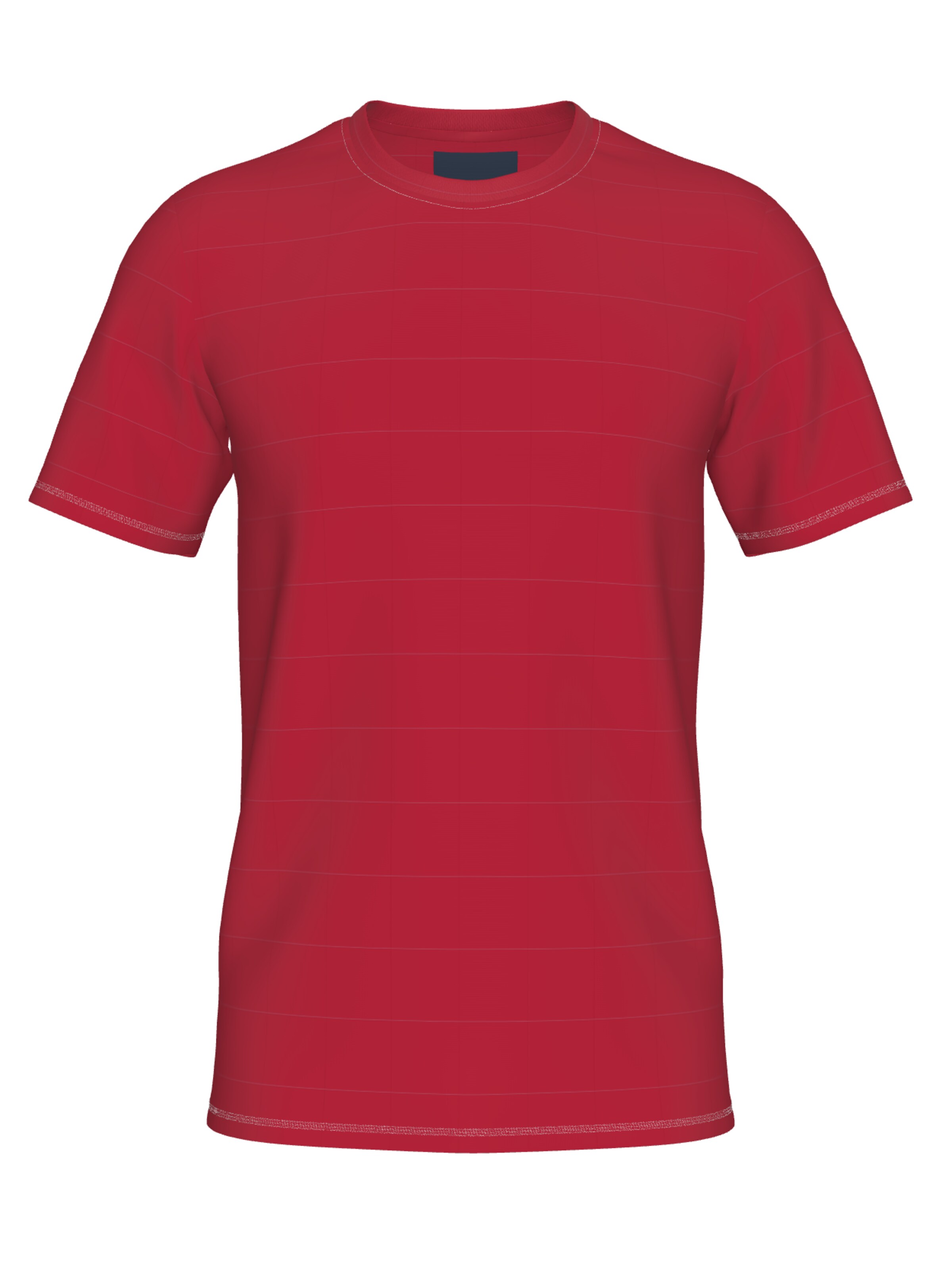 Line One Functioneel shirt 'Herren T-Shirt – T-Shape, Rundhals, Baumwolle' in Rood