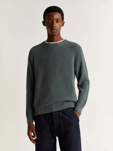 Scalpers Pullover 'New Frederic' in Grün: Vorderseite