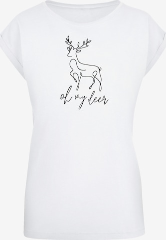 F4NT4STIC Shirt 'Winter Christmas Deer' in Weiß: predná strana