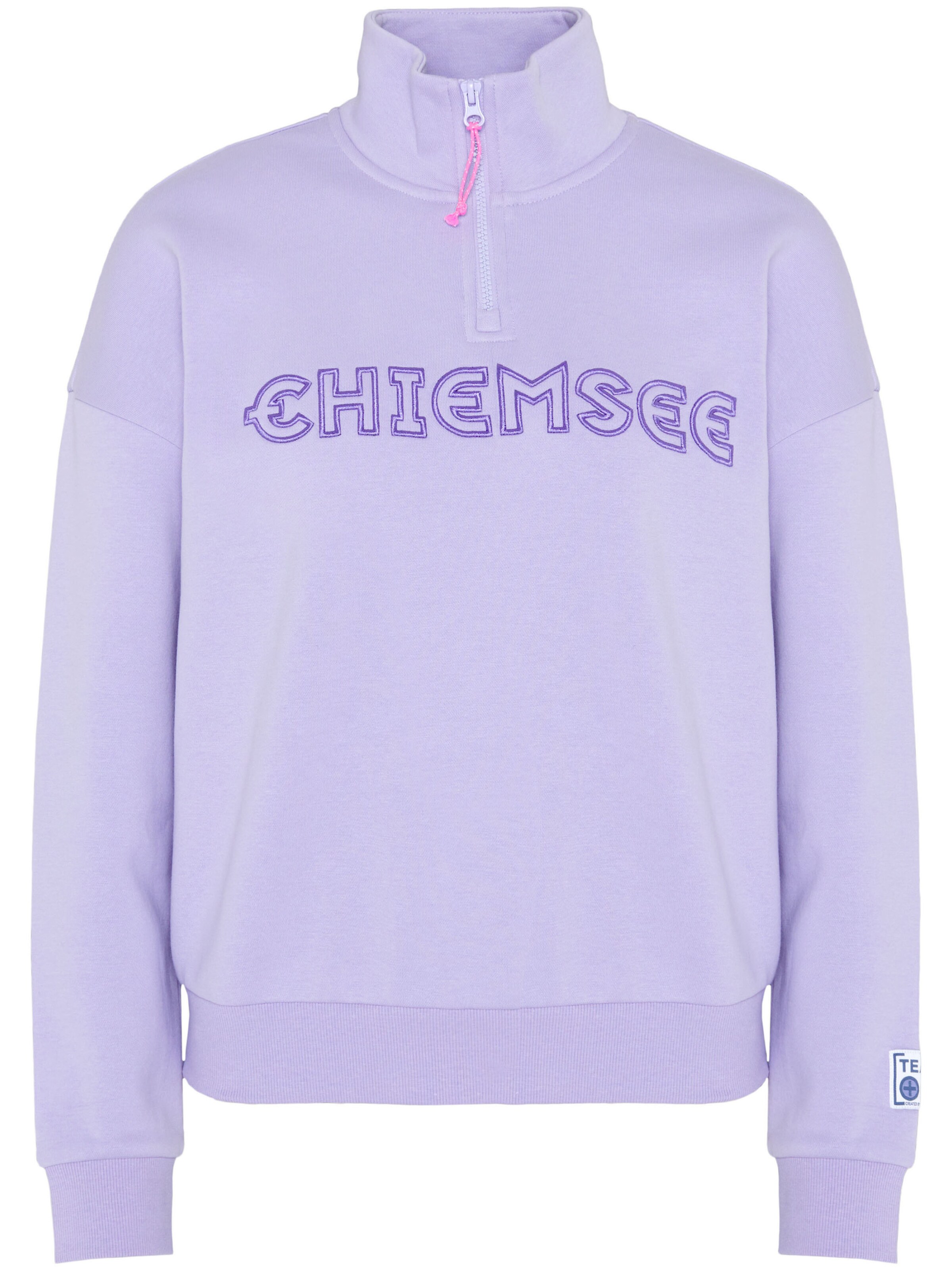 CHIEMSEE Sweatshirt ' mit 3D-Stickerei ' in Lila: Vorderseite