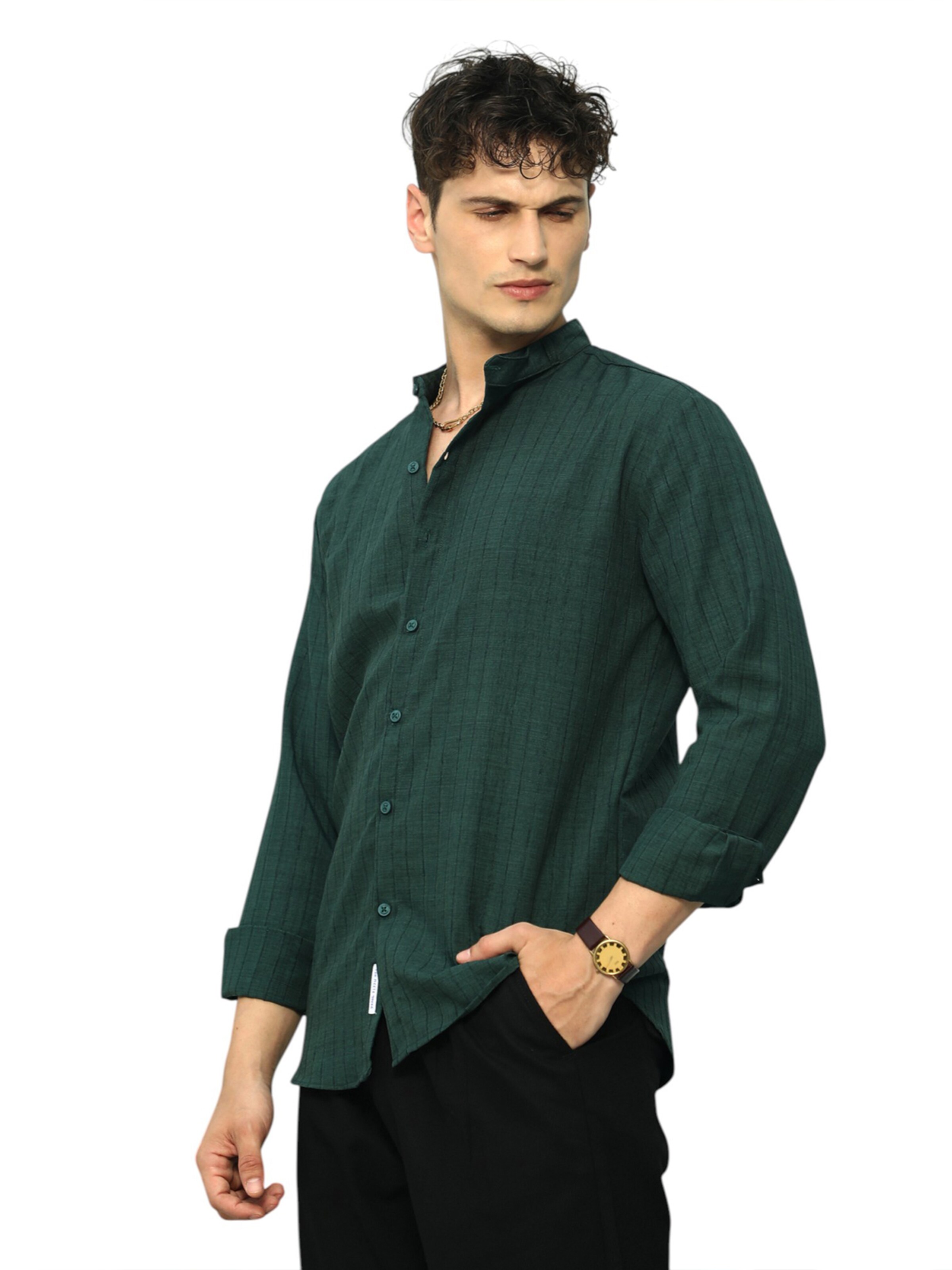 Regular fit Cămașă 'Alessia' de la Campus Sutra pe verde