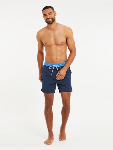 Threadbare Board Shorts 'Penglai' in Blue: front