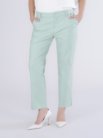 CAFè NOIR Regular Chino in Groen: voorkant