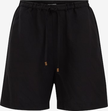 juoda WE Fashion Laisvas Kelnės: priekis