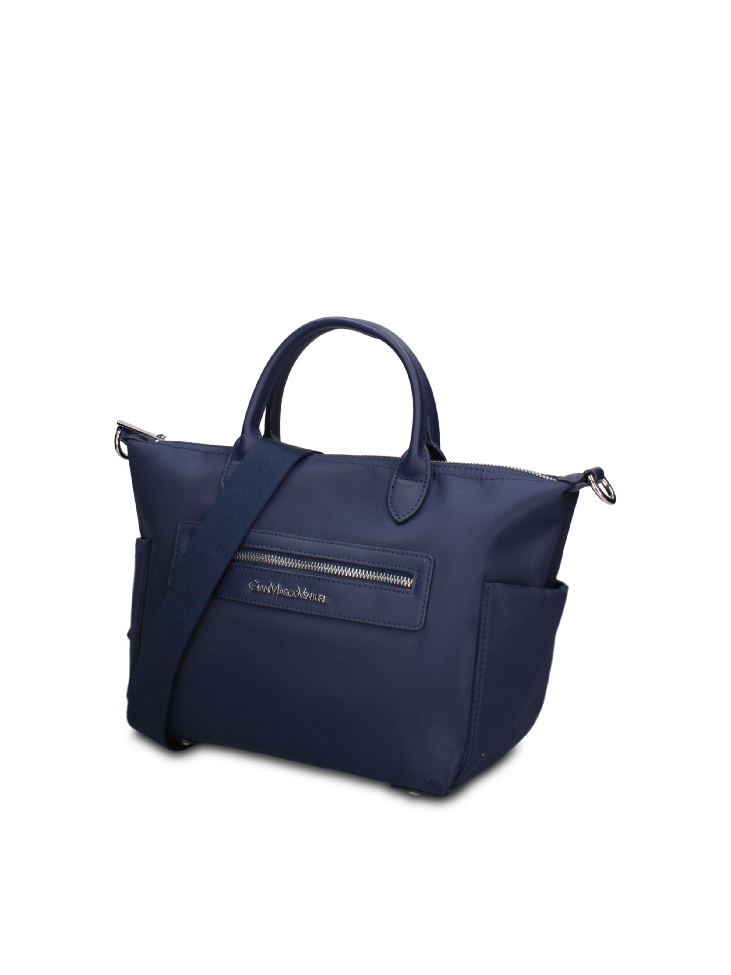 Borsa a mano 'Borsa a Mano Donna Lunara Elite Vegan Leather - Versatile e Sostenibile' di GianMarco Venturi in blu: frontale