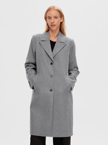 Manteau mi-saison 'Alma' SELECTED FEMME en gris