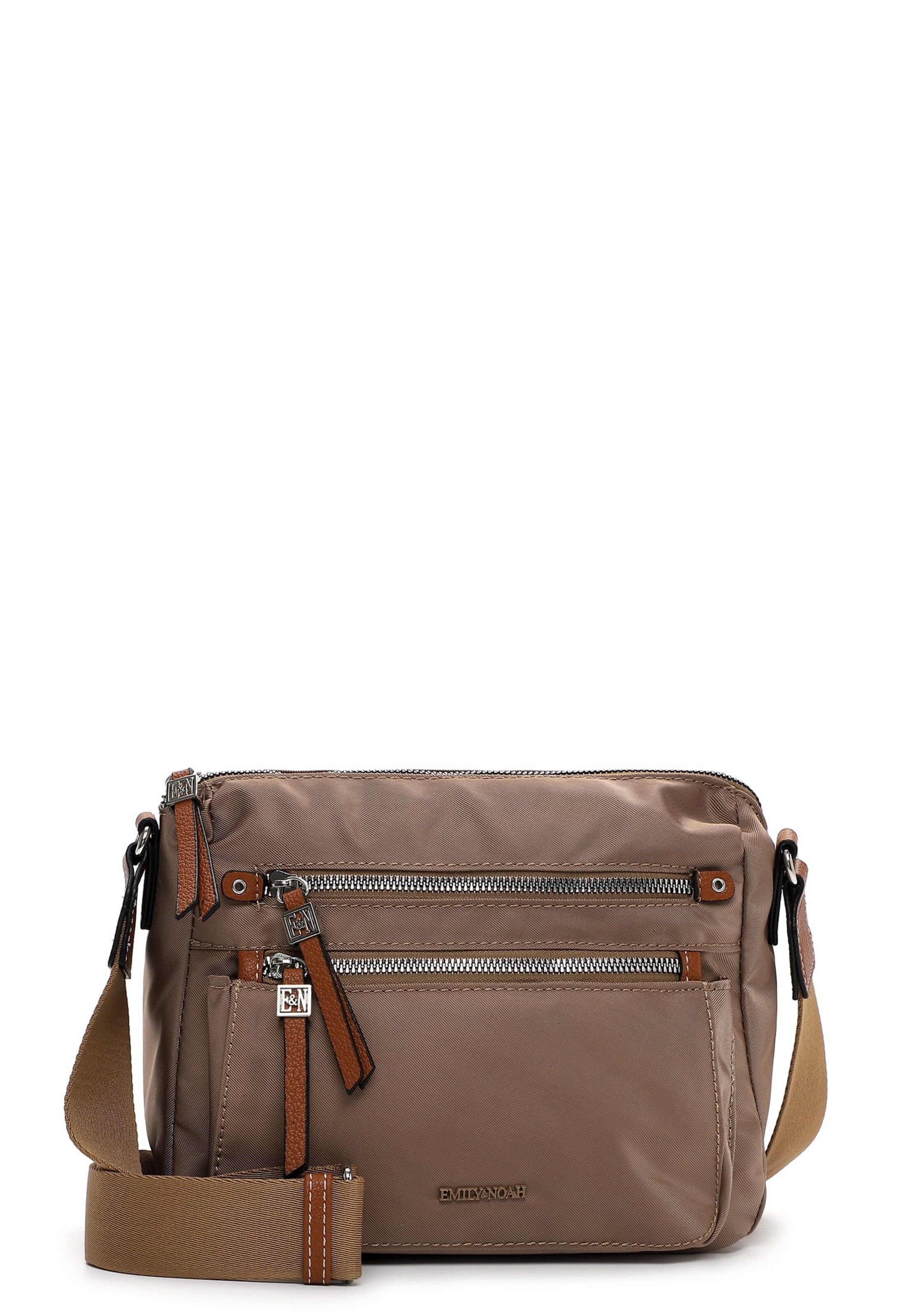 Emily & Noah Crossbody Bag in Brown: front