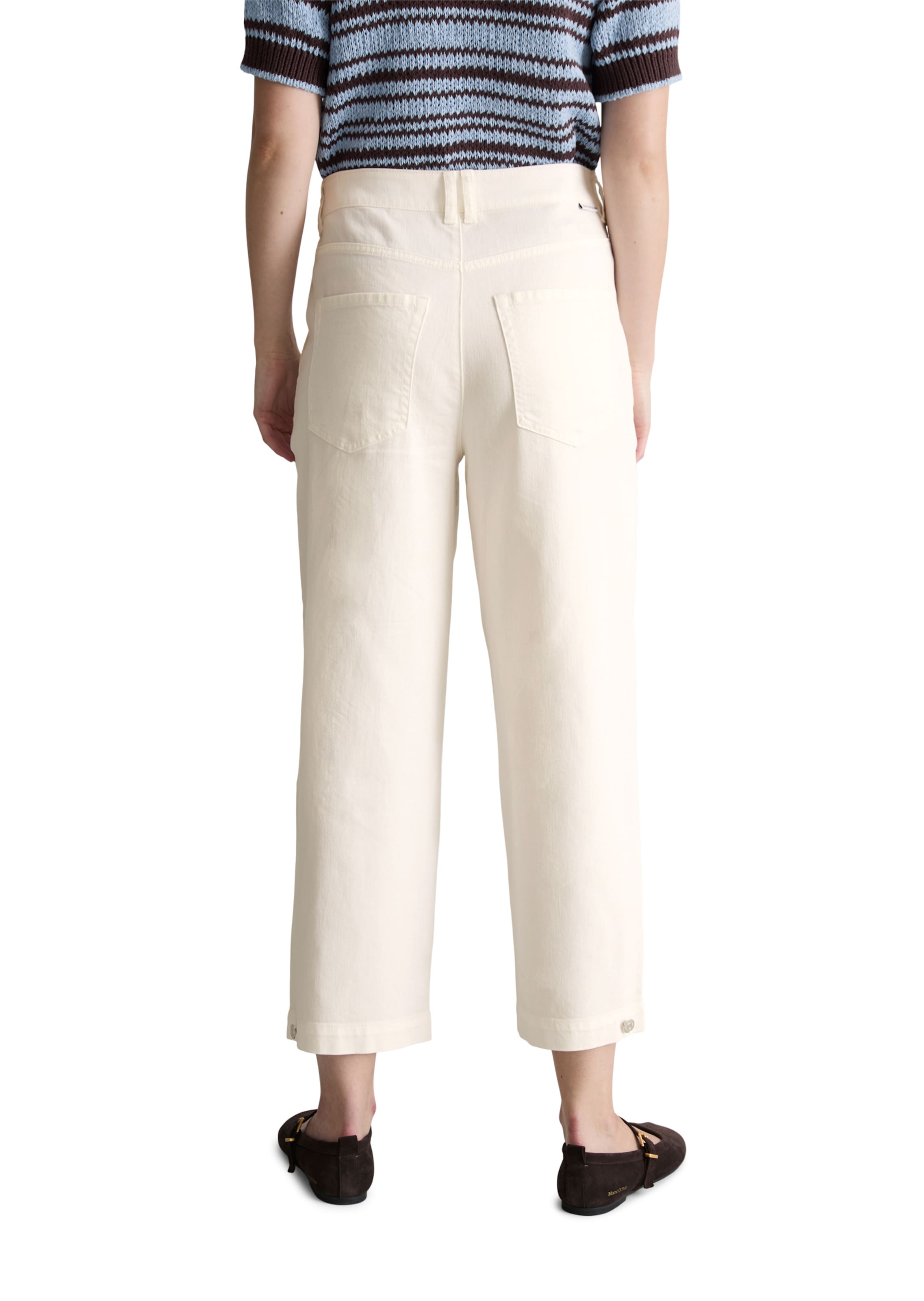 Marc O'Polo DENIM Loosefit Hose in Weiß: Vorderseite