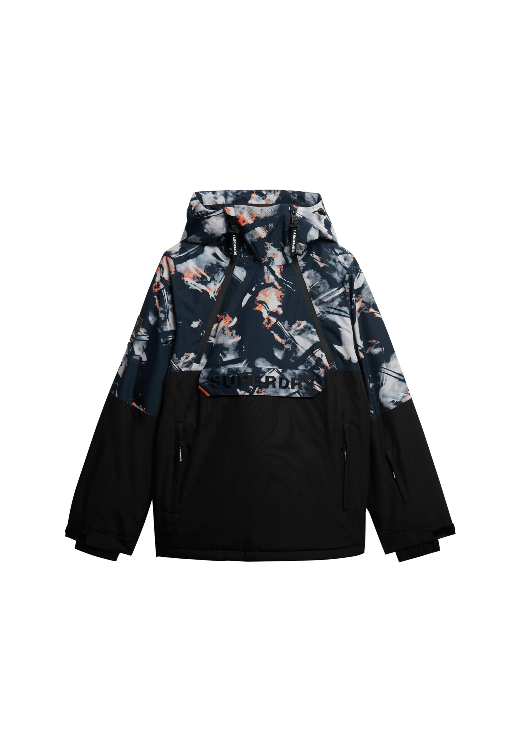 Superdry Outdoorjas in de kleur Duifblauw / Grijs / Donkerroze / Zwart, Productweergave