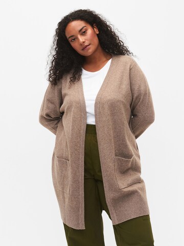Cardigan 'SUNNY' Zizzi en Noisette | ABOUT YOU