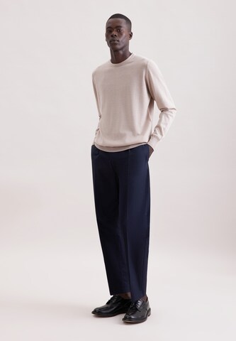 Pull-over 'Schwarze Rose' SEIDENSTICKER en beige