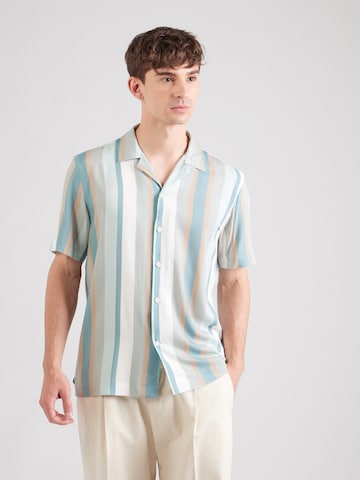 Lindbergh Regular fit Button Up Shirt in Grey: front