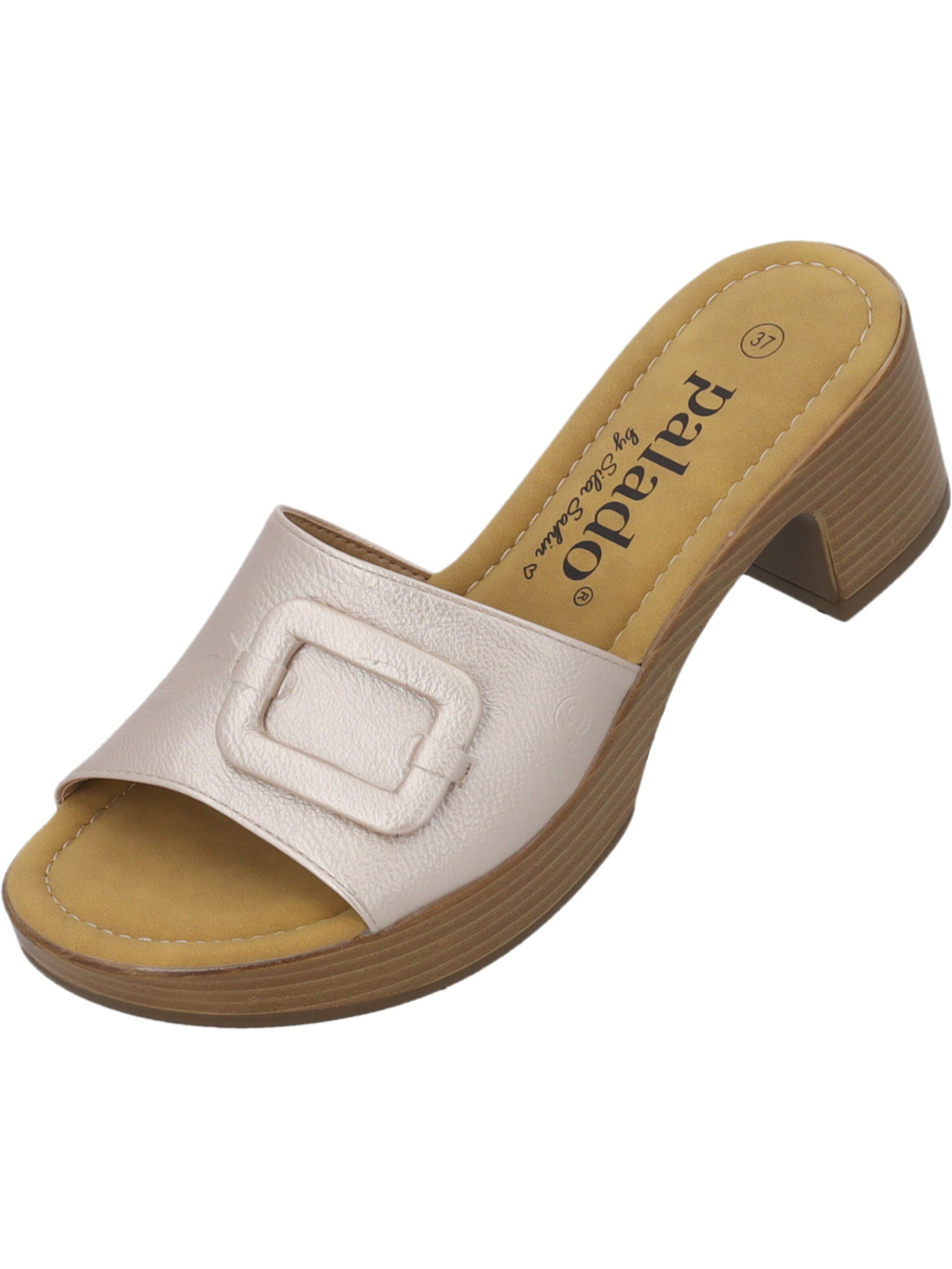 Palado by Sila Sahin Pantolette‌‌ in Gold: Vorderseite