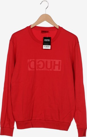 HUGO Sweatshirt & Zip-Up Hoodie in M in Red: front