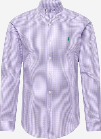 Coupe slim Chemise Polo Ralph Lauren en violet : devant