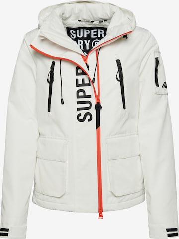 Superdry Přechodná bunda 'Ultimate SD Windcheater' – bílá: přední strana