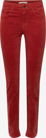 ESPRIT Slimfit Broek in Rood: voorkant