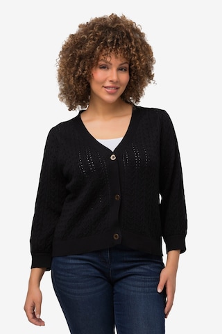 Ulla Popken Knit Cardigan in Blue: front