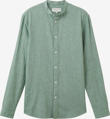 TOM TAILOR DENIM Button Up Shirt in Green: front