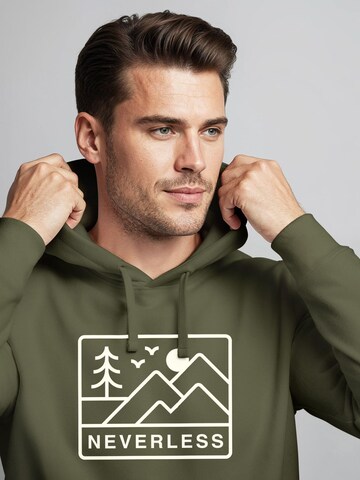 Neverless Sweatshirt 'Berge' in Green