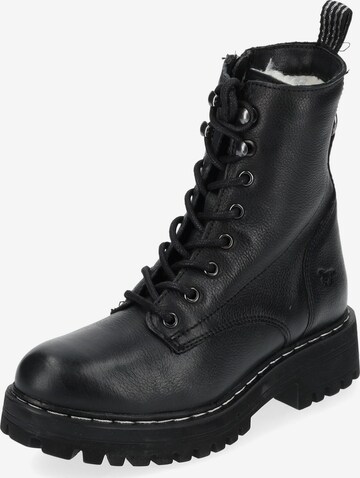 MUSTANG Lace-Up Ankle Boots in Black: front