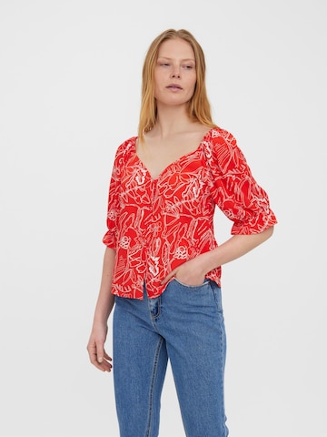 Camicia da donna 'CATCH' di VERO MODA in rosso: frontale