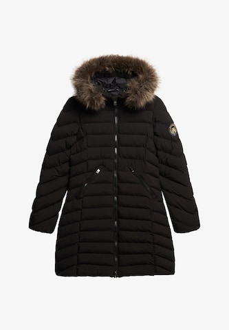 Manteau d’hiver 'Fuji' Superdry en noir : devant