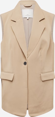 Gilet 'CARKENDRA-ASTRID' ONLY Carmakoma en beige : devant